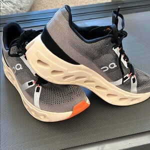 On Running Athletic Shoes - Black, Gray, and White